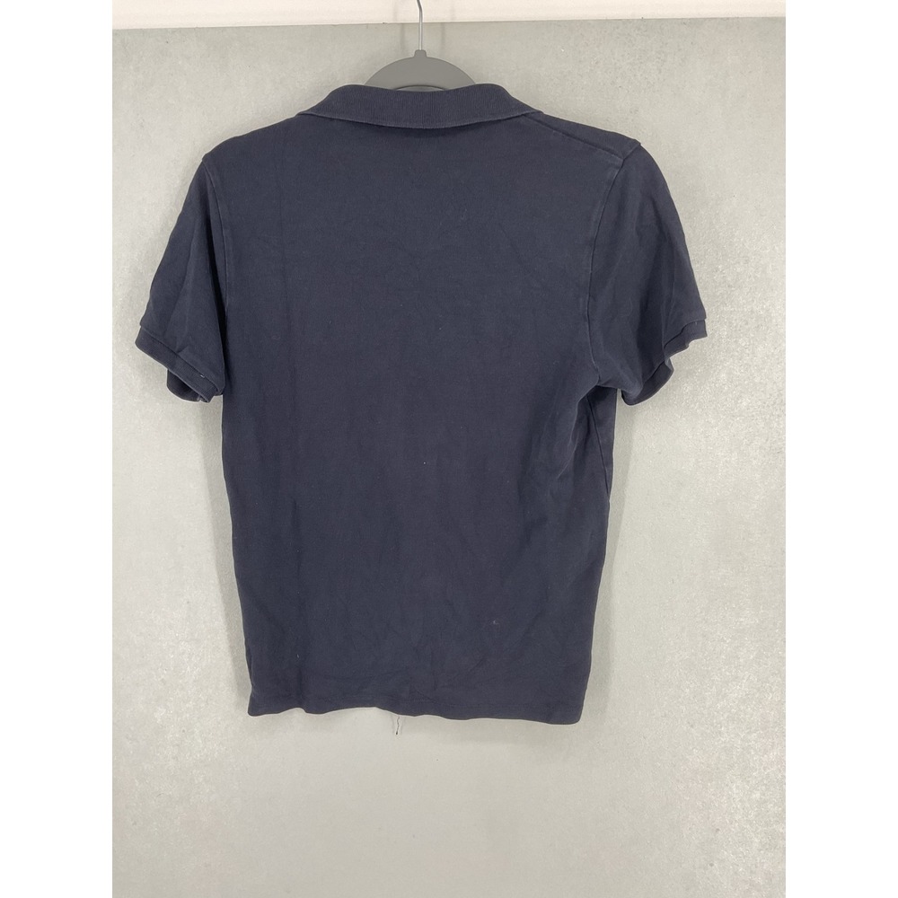 Sandro Mens Polo Shirt Navy Blue Embroidered Desir Logo Pique S - Picture 3 of 9